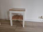 Houten Bijzettafel met Plank 2stuks, Ophalen, Gebruikt, Minder dan 45 cm, Minder dan 55 cm