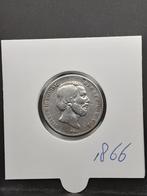 1/2 gulden 1866 Koning Willem III, Postzegels en Munten, Munten | Nederland, ½ gulden, Koning Willem III, Zilver, Ophalen of Verzenden