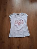 zgan sportief wit shirt met opdruk merk G.Ricceri maat S/M, G.Ricceri, Verzenden, Wit, Zo goed als nieuw