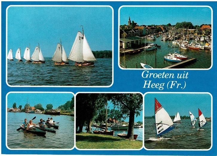 Ansichtkaart Heeg, watersport, Verzamelen, Ansichtkaarten | Nederland, Ongelopen, Noord-Brabant, 1980 tot heden, Ophalen of Verzenden