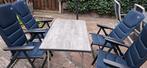Camping tafel , verstelbaar  4 campingstoelen Bardani, Caravans en Kamperen, Ophalen, Gebruikt