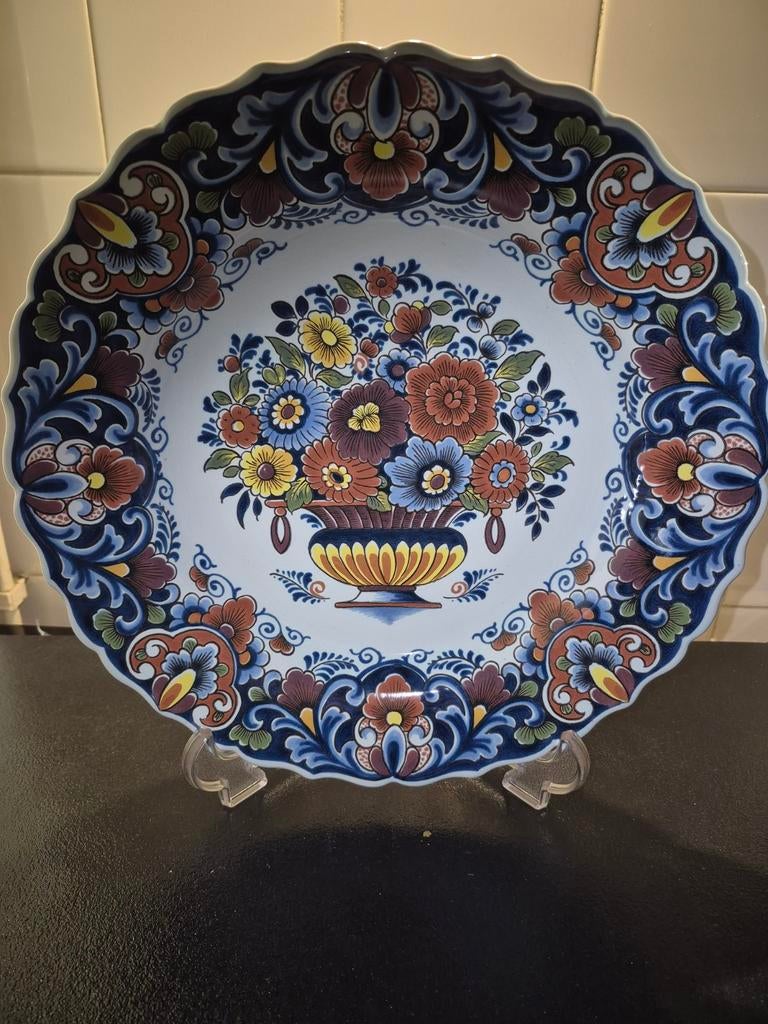 Boerenbont Delfts Aardewerk Bord, Antiek en Kunst, Antiek | Wandborden en Tegels, Ophalen of Verzenden