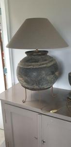 Hoffz kruiklamp, met linnen lampenkap, xl, Ophalen, Zo goed als nieuw, Rond, 50 cm of meer