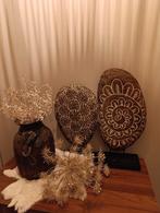 Teakhouten decoratie op sokkel nieuw, Ophalen of Verzenden, Nieuw