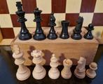 adv. 08 mooi Staunton schaakspel + Jumbo gelakte damstenen, Hobby en Vrije tijd, Gezelschapsspellen | Bordspellen, Ophalen of Verzenden