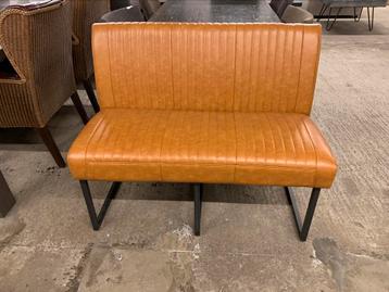 Nieuwe Bruin leren eetkamerbank. ZH52xB112xD60