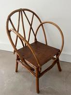 Leuke Vintage rotan Riet kinderstoeltje, Huis en Inrichting, Ophalen, Riet of Rotan, Bruin, Zo goed als nieuw