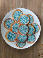 Serveerschaal beschuit met blauwe muisjes, Ophalen of Verzenden, Gebruikt