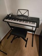 Keyboard met standaard en kruk, Muziek en Instrumenten, Keyboards, Aanslaggevoelig, Ophalen, Overige merken, 61 toetsen