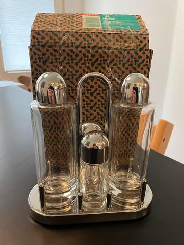 Alessi 5070 Ettore Sottsass Condiment Set + Box beschikbaar voor biedingen