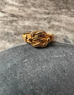 18k gouden mattenkloppers ring massief, Goud, Heer, Ophalen of Verzenden, Zo goed als nieuw
