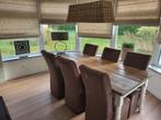 Eettafel met 6 stoelen eethoek, Huis en Inrichting, Complete eetkamers, Ophalen, Gebruikt, Landelijk, 4 tot 6 stoelen