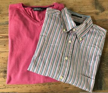 Roze trui met bijpassende blouse - maat L beschikbaar voor biedingen