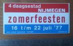 Sticker-Zomerfeesten Nijmegen 16 tm 22 juli 1977- vierdaagse, Sport, Zo goed als nieuw, Verzenden