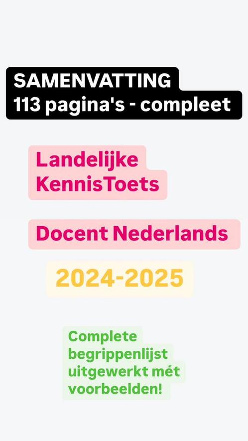 Samenvatting LKT Nederlands, Boeken, Studieboeken en Cursussen, Nieuw, HBO, Alpha, Ophalen
