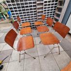 Vintage Marko Schoolstoelen - Set van 6, Huis en Inrichting, Stoelen, Ophalen, Gebruikt, Bruin, Vintage