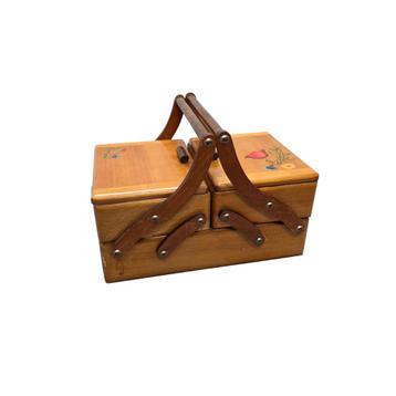 Vintage Franse draagbare naaikoffer, jaren 60 beschikbaar voor biedingen