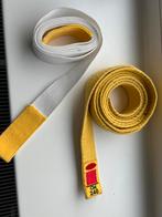 2x Judoband - Geel en Wit, Ophalen, Gebruikt, Maat XS of kleiner, Judo