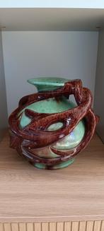hardgebakken aardewerk vaas, in de befaamde  Lalique stijl, Antiek en Kunst, Ophalen of Verzenden
