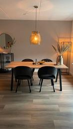 Zwart stalen onderstel voor tafel of bureau, Huis en Inrichting, Tafelonderdelen, Ophalen, Tafelpoot, 50 tot 100 cm, 50 tot 100 cm