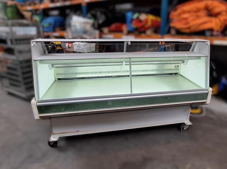 Koelvitrine met onderkoeling – 192 x 95 x 140 cm, Witgoed en Apparatuur, Koelkasten en IJskasten, Gebruikt, Met vriesvak, 85 tot 120 cm