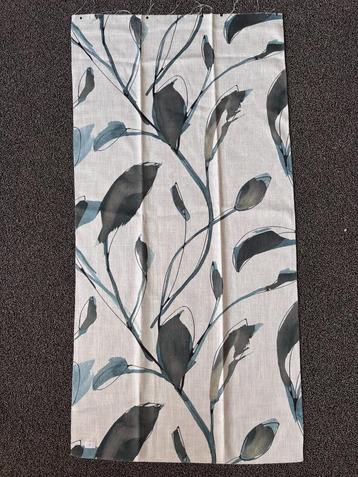 Lap stof groen petrol blad 57 x 110 cm gordijnstof beschikbaar voor biedingen