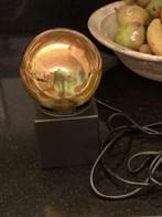 Vintage kubus Philips gouden bol lamp jaren 60/70, Huis en Inrichting, Overige materialen, Gebruikt, Ophalen of Verzenden, Minder dan 50 cm