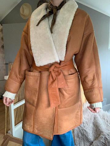 Hollies lammy coat ceintuur M bohemian winterjas beschikbaar voor biedingen