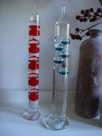 Galileo thermometers. 2stuks. Rood  40cm, blauw 39cm., Ophalen of Verzenden, Gebruikt, Binnenthermometer