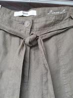 Brax 7/8 linnen broek grijs/groen mt 40, Kleding | Dames, Broeken en Pantalons, Ophalen of Verzenden, Nieuw, Maat 38/40 (M), Grijs