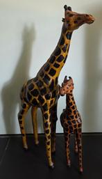 2 Vintage lederen giraffen, Antiek en Kunst, Ophalen of Verzenden