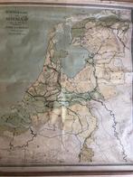 Oude schoolplaat Nederland jaren dertig of veertig, Boeken, Ophalen of Verzenden, 1800 tot 2000, Nederland, Landkaart