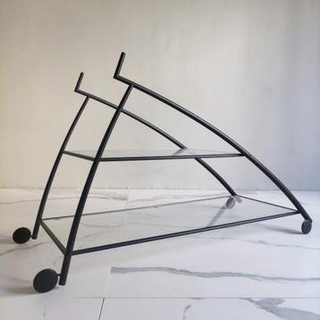 Design serveerwagen van Gilles Derain voor Lumen, jaren 80 beschikbaar voor biedingen