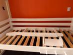 Flexa Stapelbed met Lades, Bedplank & Kapstok, Huis en Inrichting, Slaapkamer | Bedden, Gebruikt, 90 cm, Eenpersoons, Wit