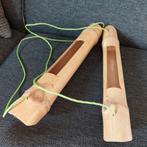 Hang bloembak bamboe, Tuin en Terras, Ophalen of Verzenden, Gebruikt, Rond, Minder dan 60 cm