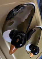 Moeder (L) en kind M) khaki vintage pate eend michel caugant, Antiek en Kunst, Curiosa en Brocante, Verzenden