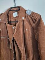 Bruine leren jacket maat 40 merk Vila, Bruin, Vila, Maat 42/44 (L), Nieuw