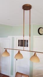 Vintage messing hanglamp, Ophalen, Zo goed als nieuw, 75 cm of meer