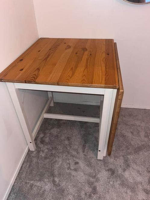 Houte uitklapbare tafel!, Huis en Inrichting, Tafels | Eettafels, Zo goed als nieuw, 50 tot 100 cm, Rechthoekig, Ophalen