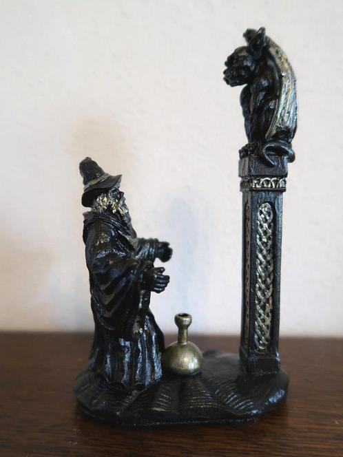 tovenaar dark wizard, warlock gargoyle luxe brons goud-kleur, Verzamelen, Efteling, Nieuw, Beeldje of Poppetje, Ophalen of Verzenden