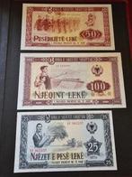 Bankbiljetten Albanie, Postzegels en Munten, Bankbiljetten | Europa | Niet-Eurobiljetten, Setje, Overige landen, Verzenden
