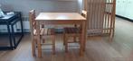 Houten kindertafel en stoeltjes, Kinderen en Baby's, Kinderkamer | Tafels en Stoelen, Ophalen, Zo goed als nieuw, Tafel(s) en Stoel(en)