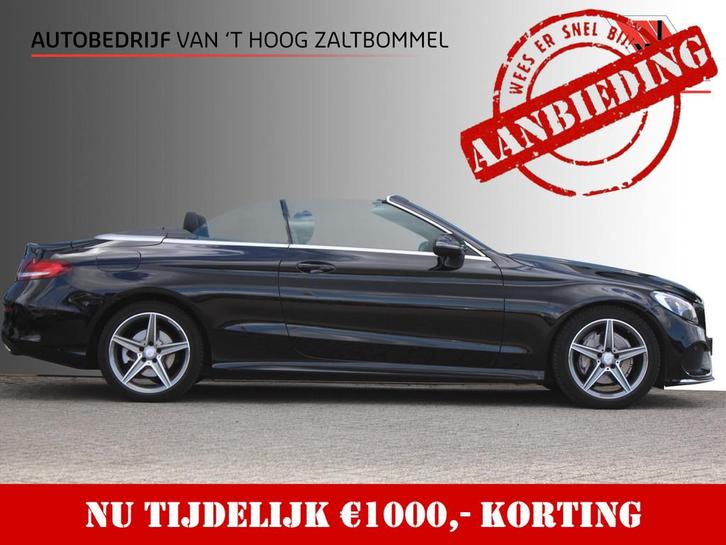 Mercedes-Benz C-Klasse Cabrio 180 AUT9 AMG LINE NAVI CAMERA, Auto's, Mercedes-Benz, Bedrijf, Te koop, C-Klasse, ABS, Achteruitrijcamera