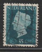 Nederland 1947 485 Wilhelmina 35c, Gest, Postzegels en Munten, Postzegels | Nederland, Na 1940, Verzenden, Gestempeld