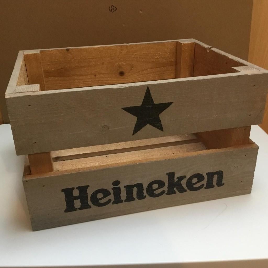 In prijs verlaagd! Heineken houten kratje, Ophalen of Verzenden, Nieuw, Overige typen, Heineken