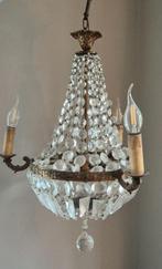 Kroonluchter antiek kristal  80 cm lang bij 40 cm breed, Ophalen, Gebruikt, Overige materialen