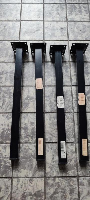 set van 4 zwart metalen tafelpoten 45 cm beschikbaar voor biedingen