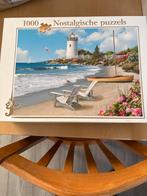 Nostalgische Puzzel - Zonovergoten Strand, Ophalen of Verzenden, Meer dan 50 stukjes, Zo goed als nieuw, 6 jaar of ouder