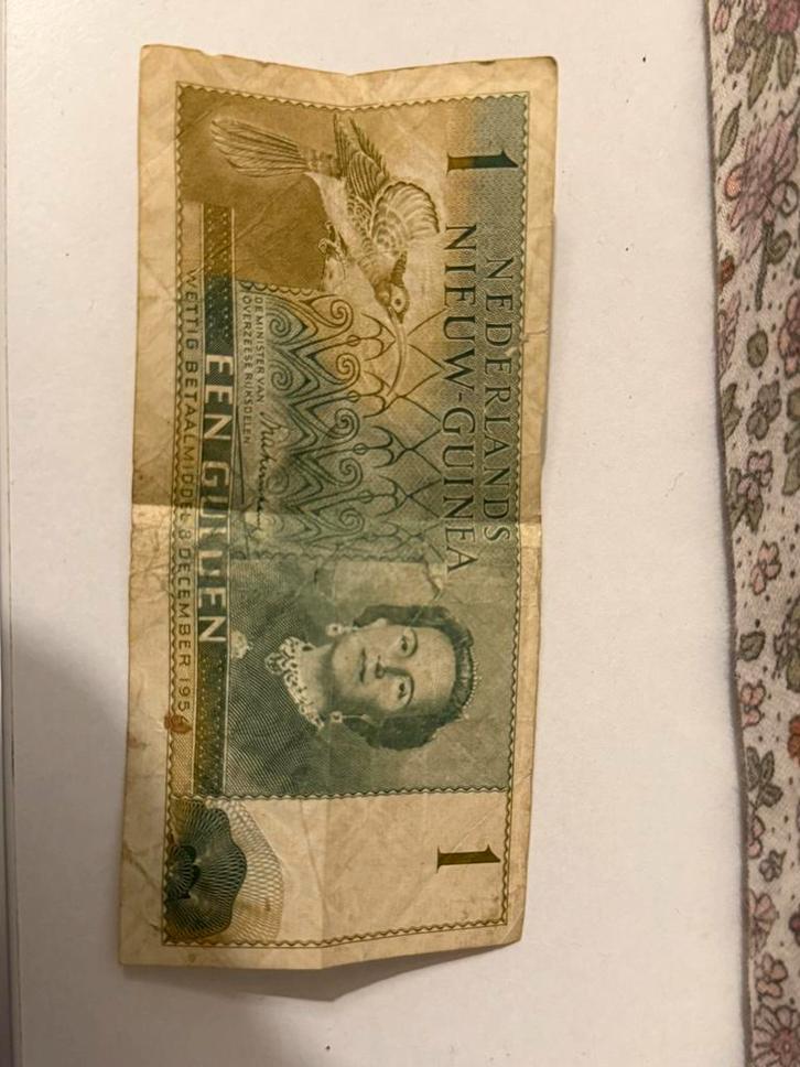 1 Gulden Nederlands Nieuw-Guinea 1954, Postzegels en Munten, Bankbiljetten | Nederland, Los biljet, 1 gulden, Ophalen
