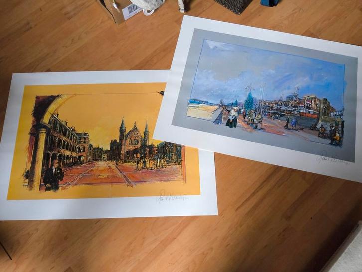 Twee Kunstprenten van Paul Kerebijn, Antiek en Kunst, Kunst | Tekeningen en Foto's, Ophalen of Verzenden